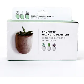 GR Gift Republic Gift Republic GR450067 Magnetische Pflanzgefäße, Grau, 5 x 16,5 x 13 cm