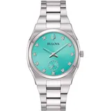 Nur Zeit Bulova Versilbert/Stahl Kollektion Surveyor Ladies - frau