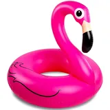 Flamingo Schwimmring Aufblasbar 114cm Rosa PVC