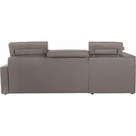 DOMO collection Eckcouch Kunstleder 2-Sitzer Braun