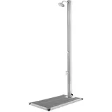 vidaXL Gartendusche mit Grauer Bodenplatte 220 cm 3070793