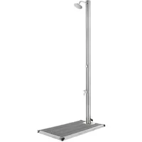 vidaXL Gartendusche mit Grauer Bodenplatte 220 cm 3070793