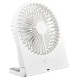 Trio Reality Leuchten Tischventilator, leise, Akku Ventilator für Unterwegs, USB Lüfter, Höhe 23cm weiß