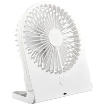Trio Reality Leuchten Tischventilator, leise, Akku Ventilator für Unterwegs, USB Lüfter, Höhe 23cm weiß