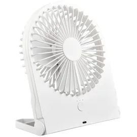 Trio Reality Leuchten Tischventilator, leise, Akku Ventilator für Unterwegs, USB Lüfter, Höhe 23cm weiß