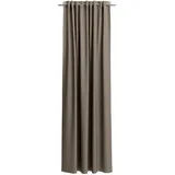 Neutex for you! Verdunkelungsvorhang NEUTEX FOR YOU "INSULA", braun (braungrau), Gardinen, 130cm, Multifunktionsband, 140cm, Polyester, Uni-Dimout für starke Verdunklung, nach Maß, B:140cm H:130cm