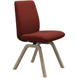 Polsterstuhl STRESSLESS "Laurel", rot (rot dinamica, eiche gekalkt), B:49cm H:92cm T:59cm, Microfaser DINAMICA (88% Polyester, 12% Polyurethan), Stühle, Low Back, Größe L, mit schräggestellten Beinen in Eiche gekalkt