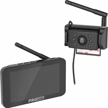 ProUser DRC5040 Funk-Rückfahrvideosystem IR-Zusatzlicht, Abstandshilfslinien Saugnapf, Kennzeichenhalter Schwarz