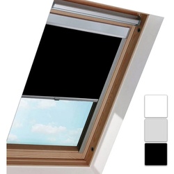Verdunklungsrollo Verdunklungsrollo Dachfenster Thermorollo, Clanmacy schwarz