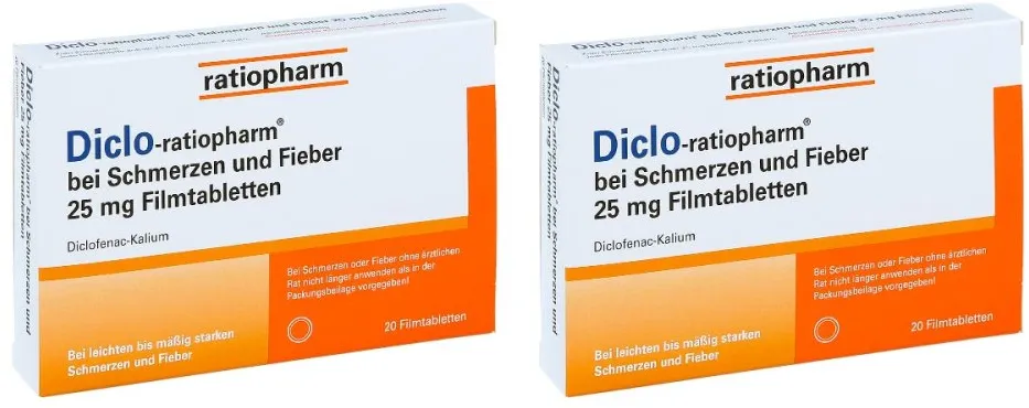 Diclo-ratiopharm bei Schmerzen und Fieber 25 mg Filmtabletten