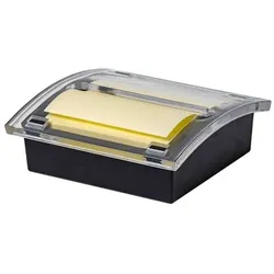 Haftnotiz Dispenser, 76x76mm, schwarz/transparent