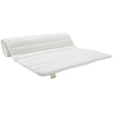 Dreamstar, Topper dünne Matratzenauflage, 90x200, 140x200, 180x200 cm und weitere Größen, 3 cm hoch, Kaltschaum, 4 Eckgummis, atmungsaktiv, allergikergeeignet weiß 120 cm x 200 cm x 3 cm