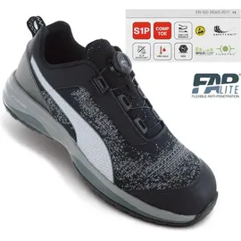 Puma Charge Black DISC Low S1P ESD HRO SRC Arbeitsschuhe Schwarz BOA 41