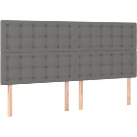 vidaXL Boxspringbett 160 x 200 cm H2 Grau