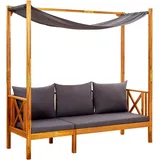 Maison Exclusive - Gartenbank Mit Tisch & Fußhockern Massivholz A