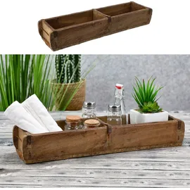 Cepewa Holzkiste Ziegelform 60 x 15 cm 1-tlg. Altholz Buche