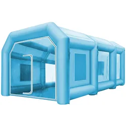 VEVOR Aufblasbare Sprühkabine Zelt 8x4x3m Aufblasbare Lackierkabine Lackierzelt Spritzkabine Großes Autozelt Partyzelt Campingzelt Luftzelt mit 2