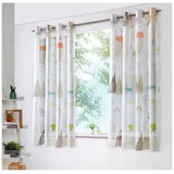 heimtexland Skandi Ösen 135 x 135 cm Transparent/Weiß 1 St