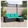 vidaXL Gartensofa-Set 4-tlg. schwarz