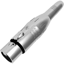 Seetronic XLR 3P Buchse auf Stereo-Buchse Goldkontakte – silbernes Gehäuse