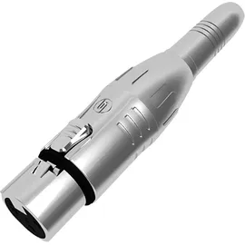 Seetronic XLR 3P Buchse auf Stereo-Buchse Goldkontakte – silbernes Gehäuse