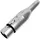 Seetronic XLR 3P Buchse auf Stereo-Buchse Goldkontakte – silbernes Gehäuse