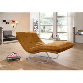 W.Schillig Relaxliege daily dreams Polyester 95 x 91 x 170 cm Gelb mit Kissen