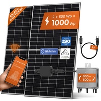 Solarway Balkonkraftwerk 1000W Solaranlage Steckerfertig WIFI Komplettset Photovoltaik Anlage 600/800W