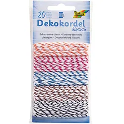 folia Kordeln Deko Klassisch matt weiß -gelb, -rosa, -flieder, -hellblau, -hellgrün 2,0 mm x 5x4,0 m