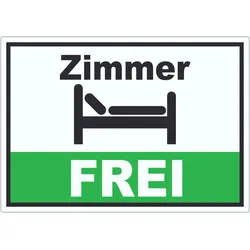 HB-Druck Zimmer FREI Aufkleber A0 (841x1189mm)