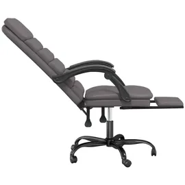 vidaXL Bürostuhl mit Massagefunktion Kunstleder Grau