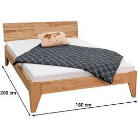 Betten-ABC Massivholzbett Rustica Kernbuche in Naturoptik, natur geölt