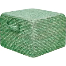 Beliani Pouf Dhadar Stoff 45 x 30 x 45 cm Grün