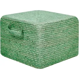 Beliani Pouf Dhadar Stoff 45 x 30 x 45 cm Grün