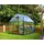 CANOPIA Hybrid Alu grün Polycarbonat 0,7 mm/Dach HKP 4 mm 4,5 m2 inkl. Stahlfundament