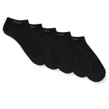 Boss Sneakersocken BOSS "5P AS Logo CC W", Damen, Gr. 39-42, schwarz (schwarz 001), Baumwollmischung, unifarben, Socken Sneakersocken, mit BOSS-Logoschriftzug