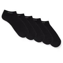 Boss Sneakersocken BOSS "5P AS Logo CC W", Damen, Gr. 39-42, schwarz (schwarz 001), Baumwollmischung, unifarben, Socken Sneakersocken, mit BOSS-Logoschriftzug