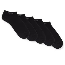 Boss Sneakersocken BOSS "5P AS Logo CC W", Damen, Gr. 39-42, schwarz (schwarz 001), Baumwollmischung, unifarben, Socken Sneakersocken, mit BOSS-Logoschriftzug