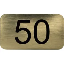 N/H Hausnummerntafel 50 Gold Metallic
