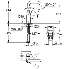 Grohe Essence L-Size Einhandmischer starlight chrom 23799001