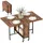 Homcom Esstisch 130 x 74 x 80 cm rustikal-braun