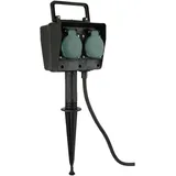 Unitec Erdspieß 4 Steckdosen, 1,5 m Zuleitung