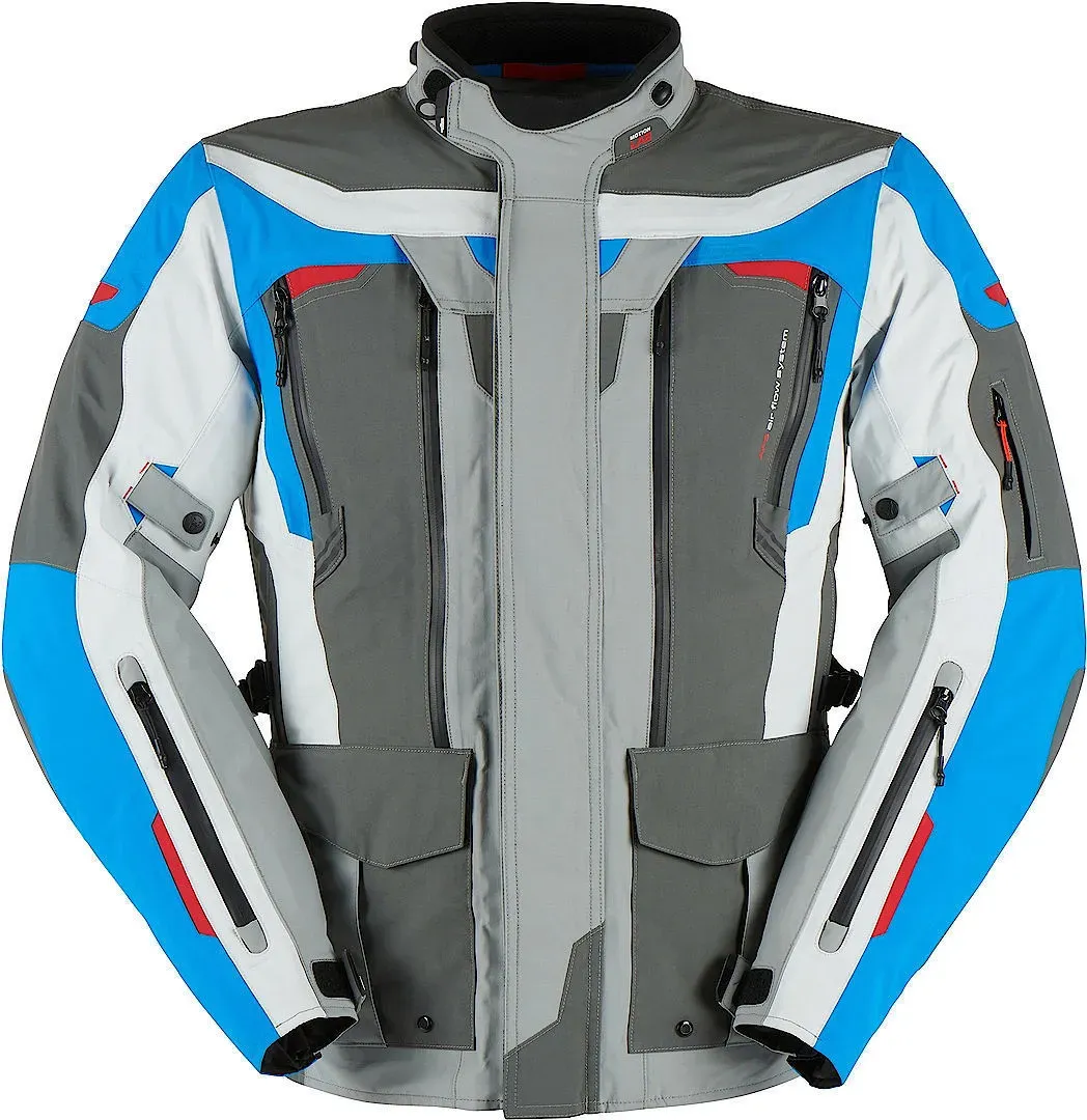Furygan Voyager 3C Motorrad Textiljacke, grau-blau, Größe M für Männer