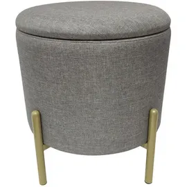 Echtwerk Sitzhocker mit Stauraum 36 x 40 x 36 cm Grau