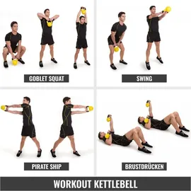 Gorilla Sports Kettlebell verstellbar 16 kg oder 24 kg schwarz / blau