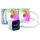 Enermax Technology ENERMAX AQUAFUSION ADV Snow Edition ARGB 240mm AIO CPU Wasserkühlung Dual Chamber Intel LGA1700/AMD AM5 Support 330W+ TDP (2x SquA RGB White 120 PWM Lüfter); ELC-AQFA240-SQA, weiß