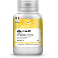 Vitamin D3 1000 IE [Leicht zu Schlucken] Vitamin D Nahrungsergänzungsmittel für Immunsystem Stärken und Osteopathie - Sonnenvitamin D3-180 Vitamin D Tabletten Gluten-und LaktoseFrei