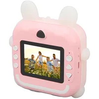 MOTOULAX 24MP Digitale Kinderkamera, mit 6,1 cm (2,4 Zoll) Bildschirm, HD, 800mAh Akku, Silikon Kinder Sofortbildkamera, Thermodruck, Digital Mini (Roseate)