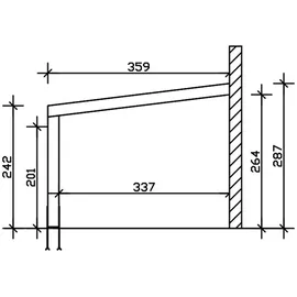 SKANHOLZ SKAN HOLZ Terrassenüberdachung Novara 557 x 359 cm Leimholz