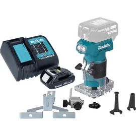 Makita DRT 52 SY1 Akku Kantenfräse 18 V 6 mm Brushless + 1x Akku 1,5 Ah + Ladegerät